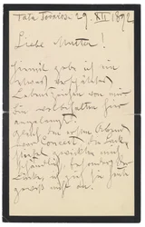 Letter from Gustav Klimt to His Mother
